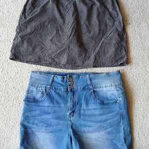 Charcoal Mini Skirt Shorts & Denim Shorts Lot Size 12 L GoGo Jeans Eddie Baur
